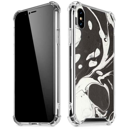 Marbleized Black iPhone XS Max Clear Case